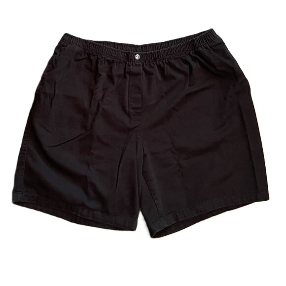 WOMENS SHORTS Size 26W WOMAN WITHIN Elastic Waist BLACK Cotton DENIM 1071A - Picture 9 of 9